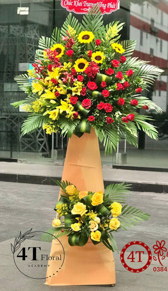 kệ hoa tươi hai tầng