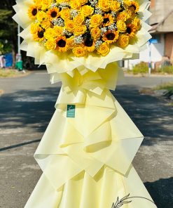 Kệ hoa tươi tone vàng - HK04