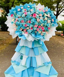 Kệ hoa tươi tone xanh khổng lồ – HK112